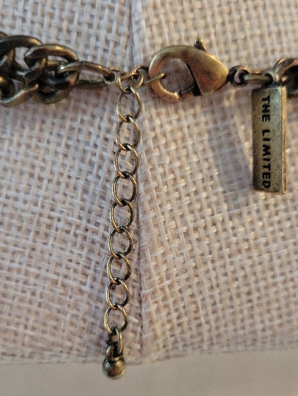 The Limited Antique Gold Floral Crystal Bib Necklace in Gray and Clear - Picture 3 of 11